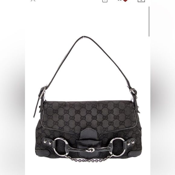 Gucci gg canvas leather horsebit bag - Picture 11 of 12